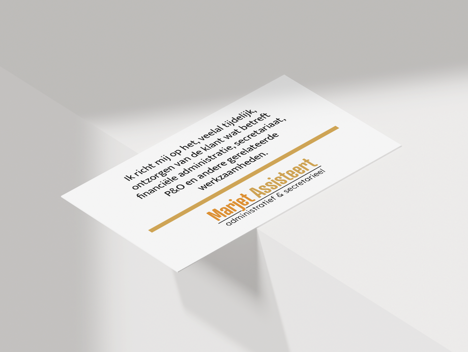 logo & visitekaartje Marjet Assisteert